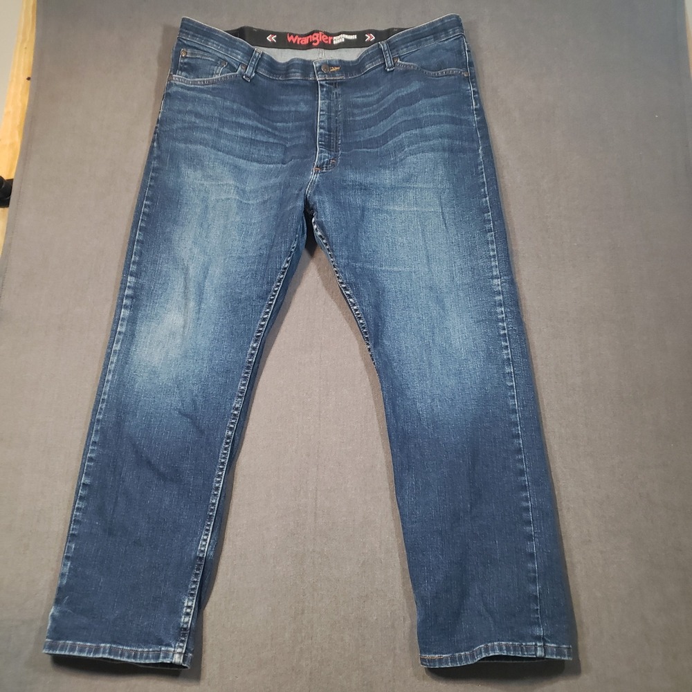 Wrangler Performance Series Jeans Mens 42x29 Blue Straight Leg Stretch 1096CHWBN
